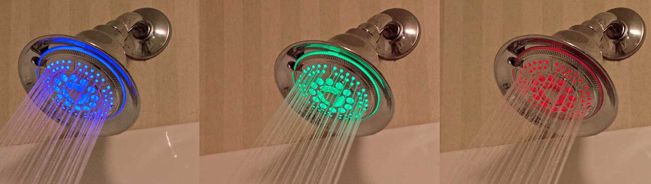 3 LED Shower Heads